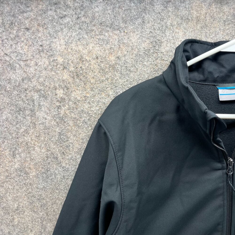 Columbia Jacket Men Medium Black Softshell Ascend… - image 4